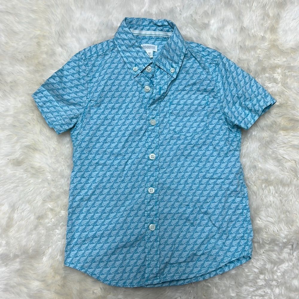 Worn once - Gymboree Boys Short Sleeve Summer Button Down Shirt